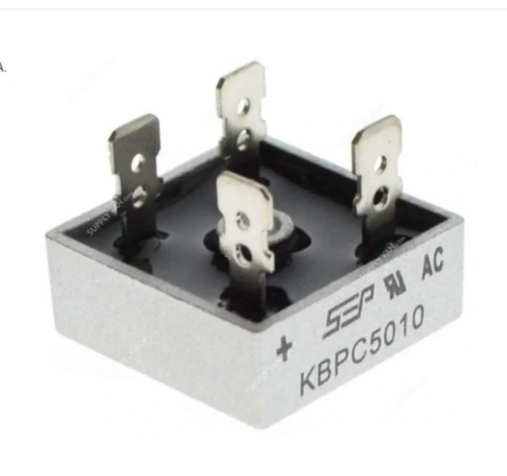 پل دیود ۵۰ آمپر ۱۰۰۰ وات مربعی KBPC5010