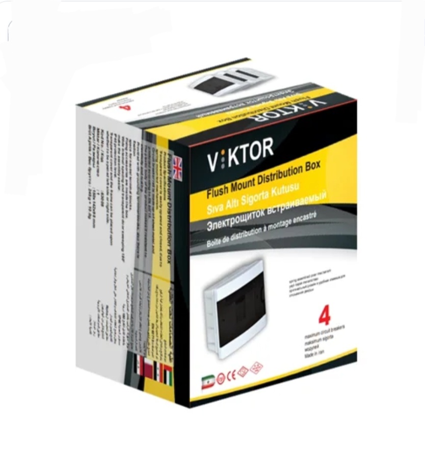 جعبه فیوز ۴ تایی بدون شینه توکار ویکتور (VIKTOR)