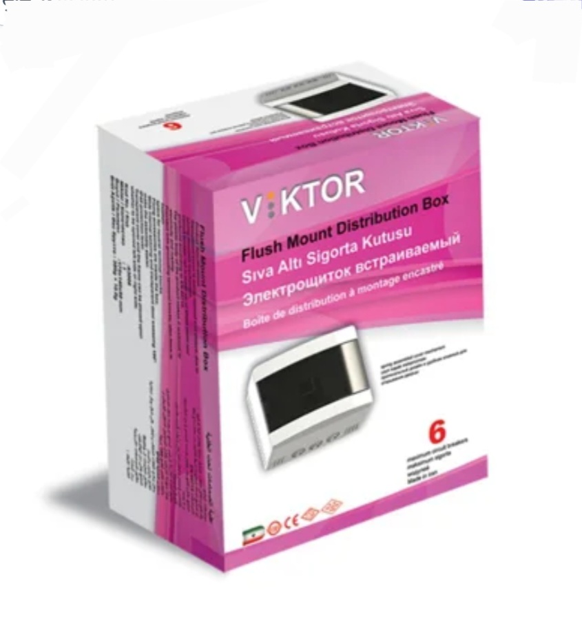 جعبه فیوز ۶ تایی تک ردیفه بدون شینه روکار ویکتور (VIKTOR)