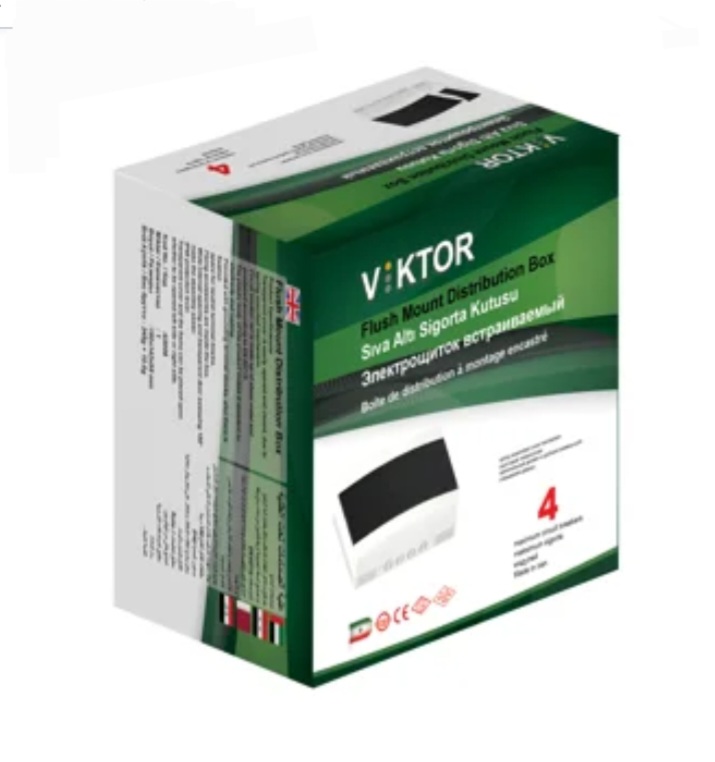 جعبه فیوز 4 تایی بدون شینه روکار ویکتور (VIKTOR)