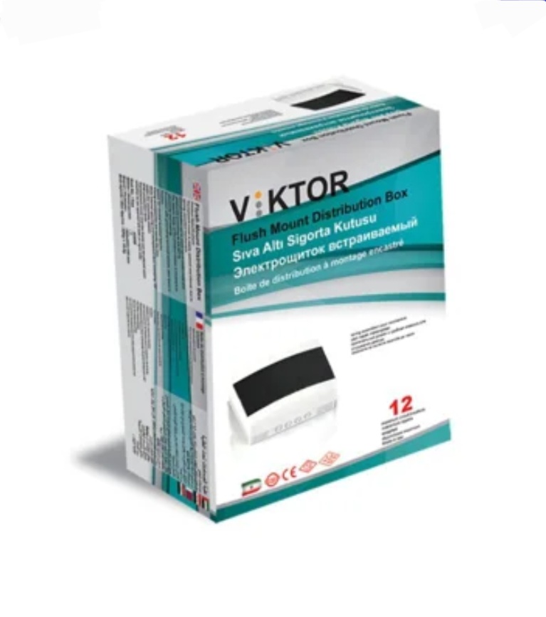 جعبه فیوز ۱۲ تایی تک ردیفه بدون شینه روکار  ویکتور (VIKTOR)